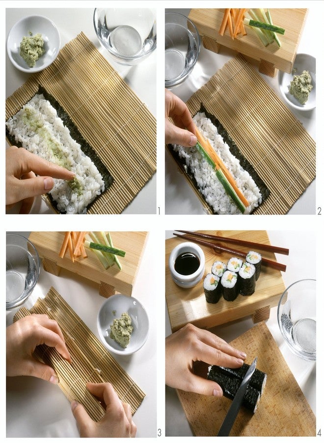 T TOSSOW TOSSOW Sushi Making Kit - Includes 2 Sushi Roller Mats, 1 Rice Paddle,1 Rice Spreader and 5 Pairs Chopsticks Bamboo Sushi Sushi Kit Gift Set for Sushi Fanatics - Image 3